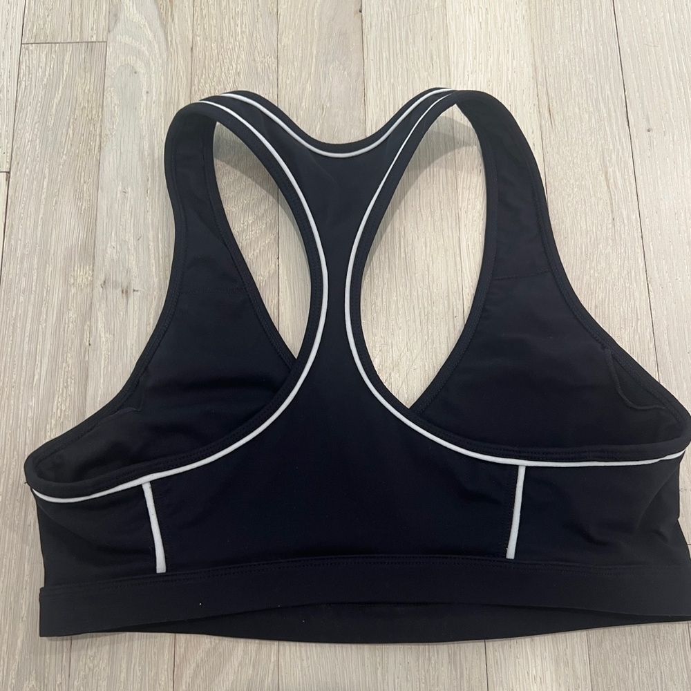 Erin Oprea Basics Motion Play Piped Sports Bra Black White Women’s Size M - Picture 5 of 11